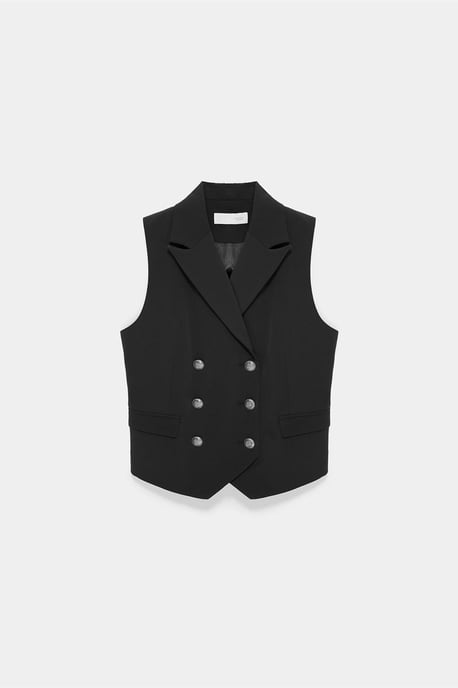 Women's Shawl-collar Woven Waistcoat - Image 5