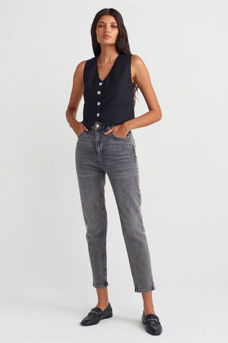 Dames Korte Geweven Gilet - Image 3