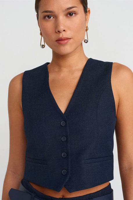 Dames Getailleerd Korte Mouw Vest - Image 3