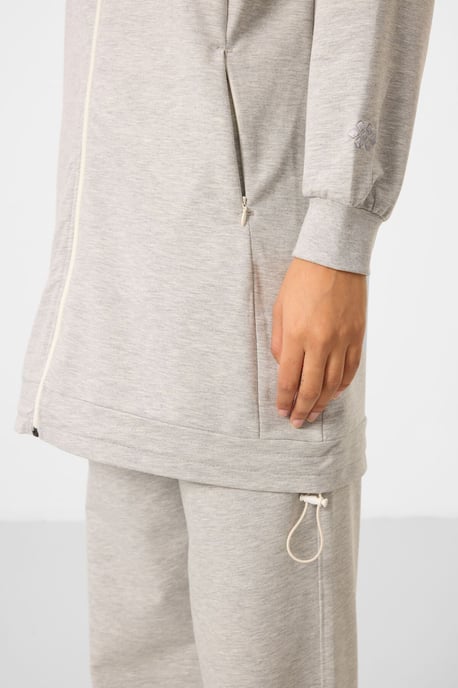 Dames Katoenmix Sweatshirt en Brede Pantalon Set - Image 4