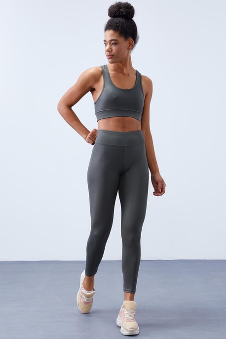 Ärmlös aktiv uppsättning med högmidjade leggings - Image 5