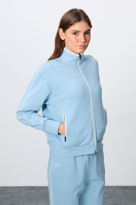 Oversized Sweatshirt met Ritskraag en Broekset - Image 2