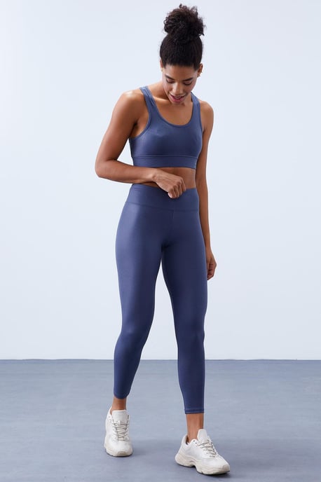 Ärmlös aktiv uppsättning med högmidjade leggings - Image 3