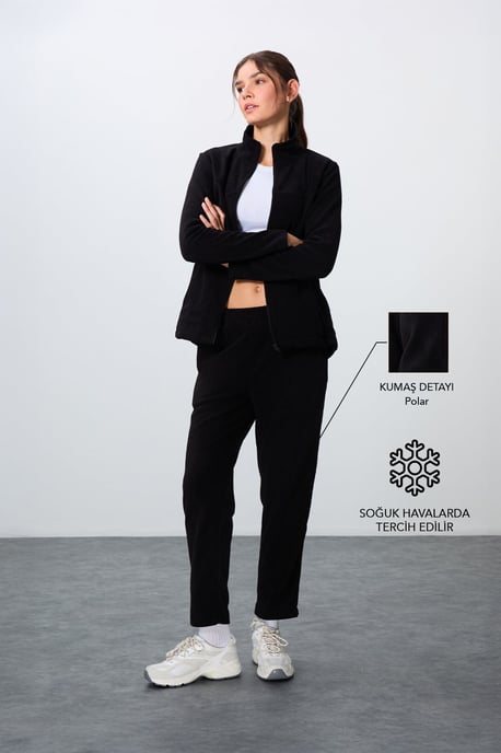 Vrouwen Lange Mouwen Rits Trainingspak Set - Image 1
