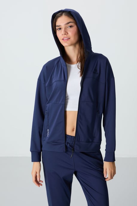 Dames Hooded Zip Sweatshirt en Broek Set - Image 2