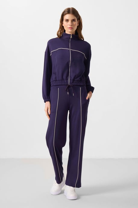 Oversized Zip-collar Tracksuit Set - Image 2