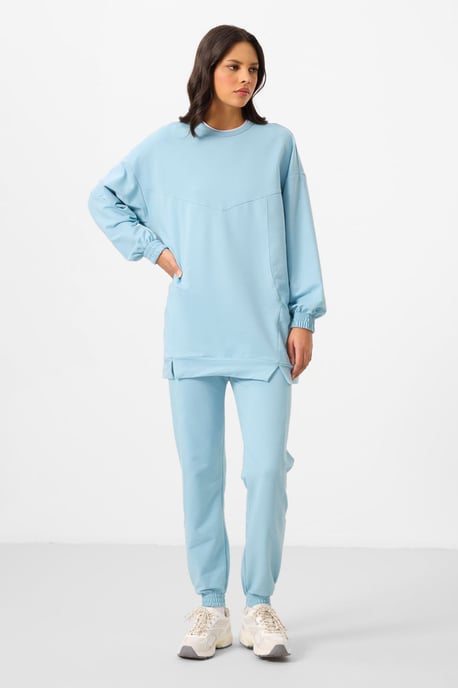 Oversized Fleece Sweatshirt en Broek Set - Image 1