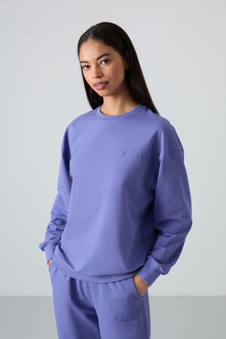 Oversized Sweatshirt en Elastische Boord Broek Set - Image 2