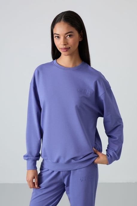 Oversized Sweatshirt en Elastische Boord Broek Set - Image 6
