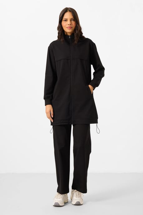 Dames Katoenmix Sweatshirt en Wijde Broek Set - Image 3