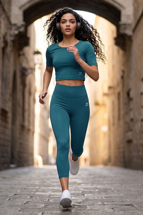 Dames Katoenen Slim-fit Actieve Set - Image 1