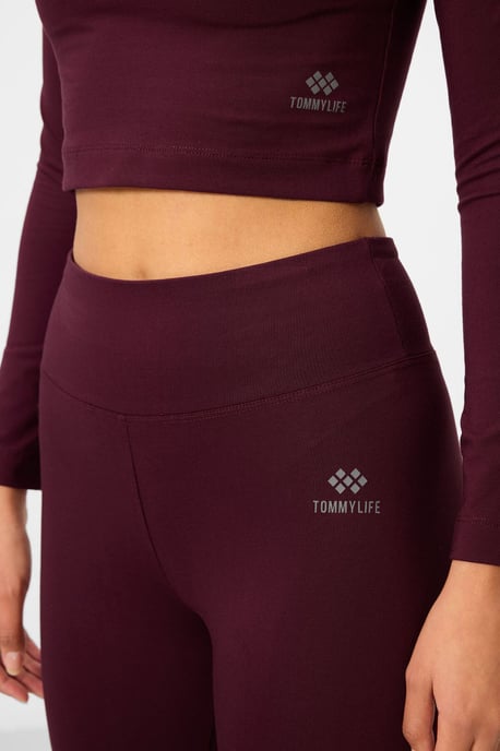 Katoenen Elastaan Crop T-Shirt en Legging Set - Image 3