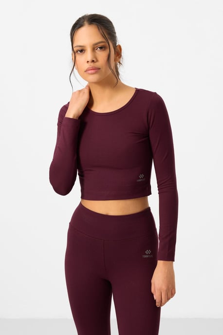 Katoenen Elastaan Crop T-Shirt en Legging Set - Image 6