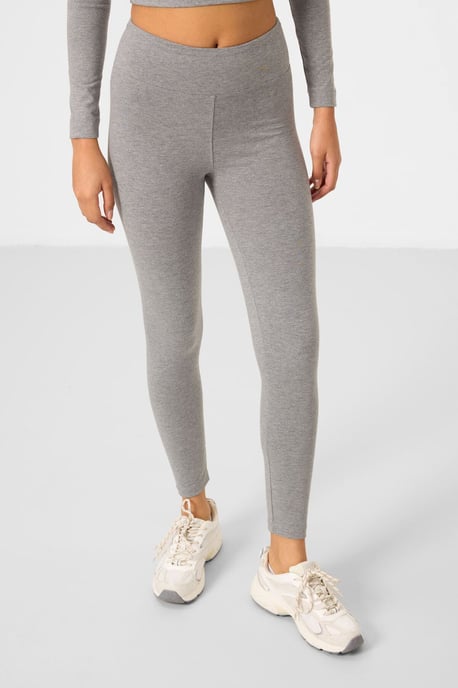 Katoenen Elastan Crop T-shirt en Legging Set - Image 3