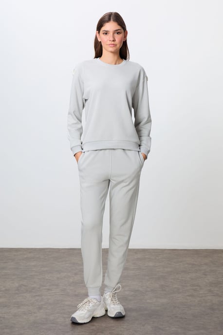 Oversized Katoenen-polyester Sweater en Broek Set - Image 1