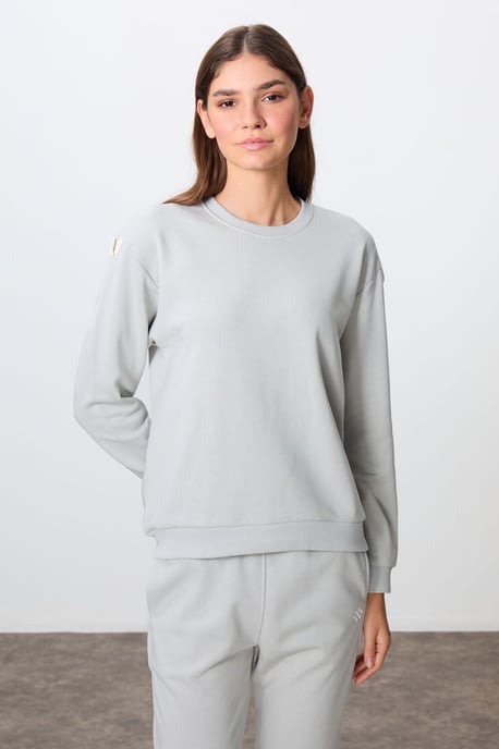 Oversized Katoenen-polyester Sweater en Broek Set - Image 2