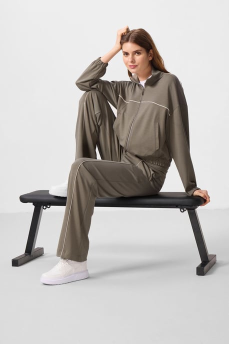 Oversized Rit-kraag Trainingspak Set - Image 1