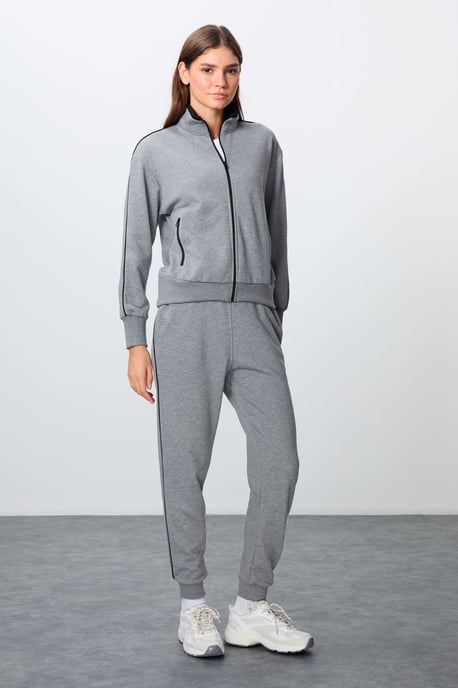 Overmaatse Sweatshirt met Ritssluiting en Broek Set - Image 5