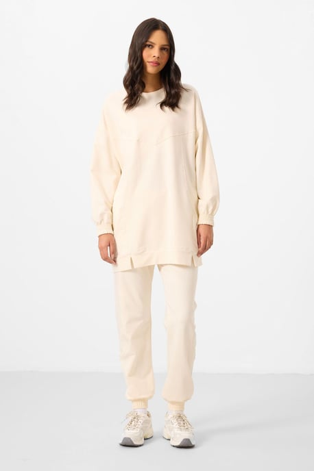 Oversized Fleece Sweatshirt en Broek Set - Image 1