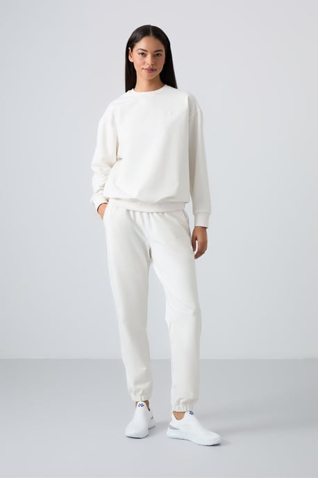 Oversized Sweatshirt en Elastische Taillebroek Set - Image 1