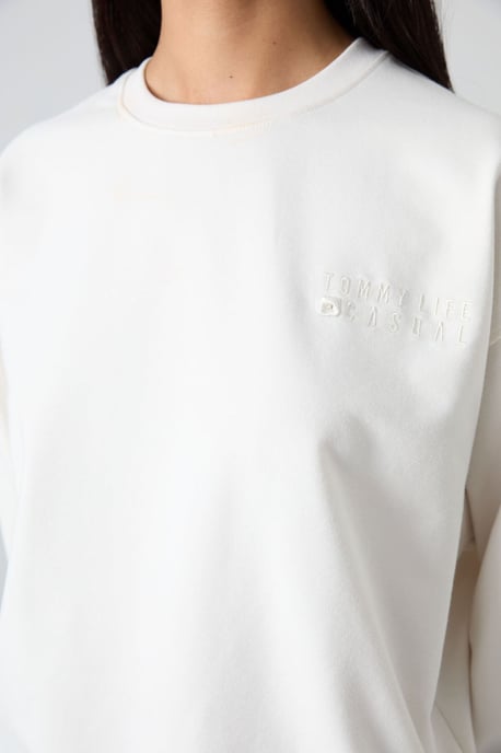 Oversized Sweatshirt en Elastische Taillebroek Set - Image 4