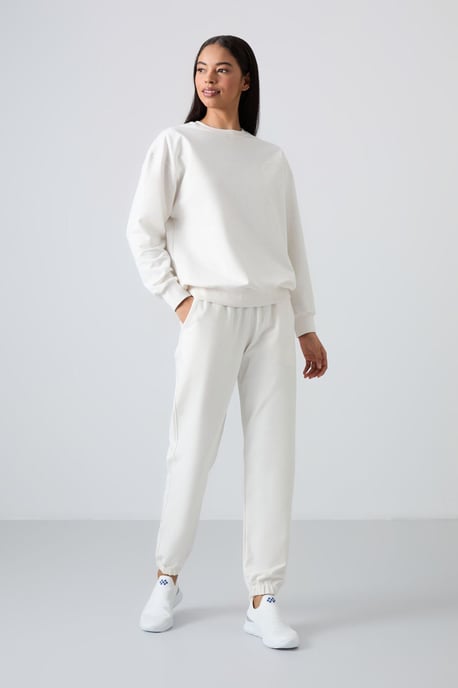 Oversized Sweatshirt en Elastische Taillebroek Set - Image 5