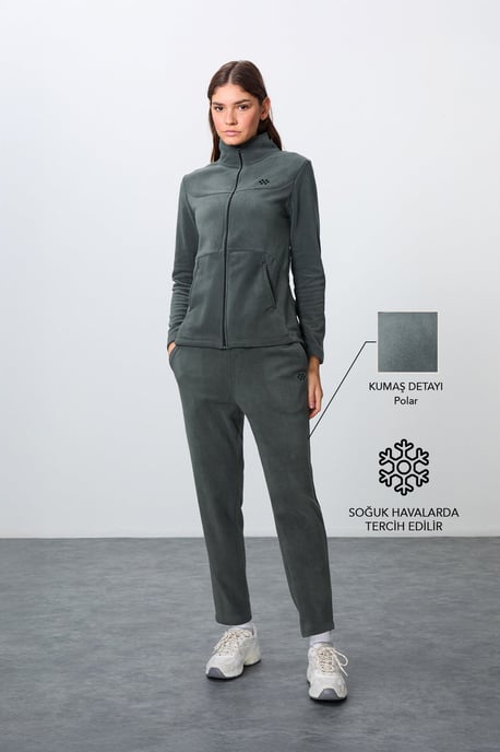Dames Lange Mouwen Rits Trainingspak Set - Image 1