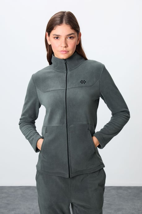 Dames Lange Mouwen Rits Trainingspak Set - Image 2