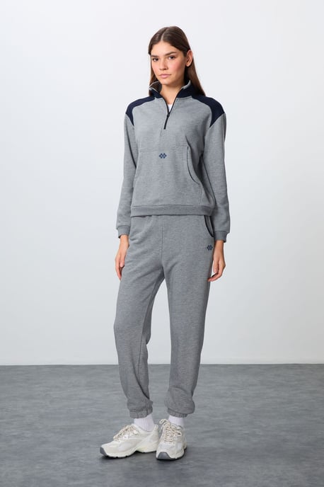 Kleurgeblokte Fleece Trainingsoutfit Set - Image 5
