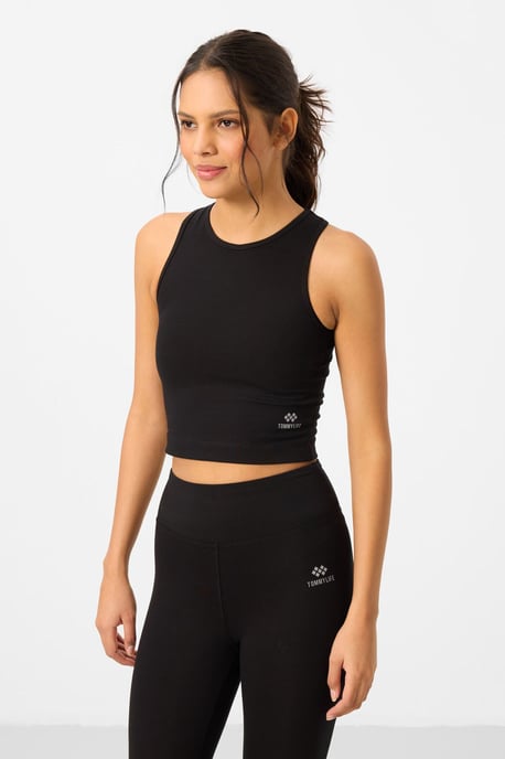 Sleeveless Cotton Blend Active Set - Image 3