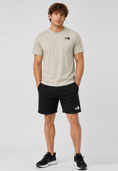 The North Face Men's Simple Dome T-Shirt & French Terry Shorts Set – Clay Grey / Black - Image 1
