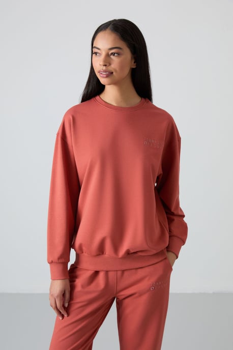 Oversized Sweatshirt en Elastische Boordbroek Set - Image 2