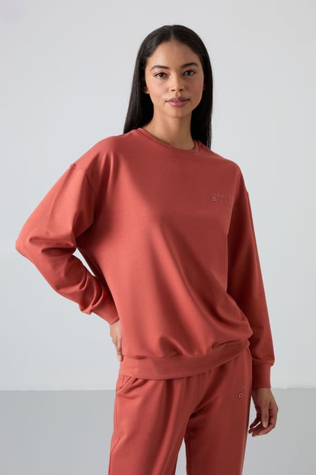 Oversized Sweatshirt en Elastische Boordbroek Set - Image 5
