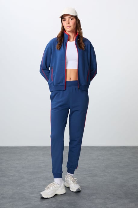 Oversized Sweatshirt en Broek Set met Ritskraag - Image 2