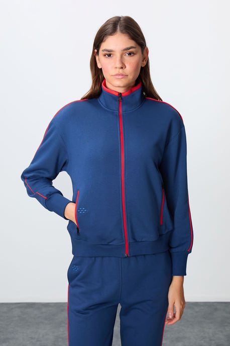Oversized Sweatshirt en Broek Set met Ritskraag - Image 3