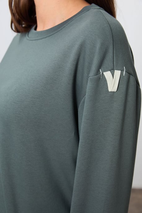 Oversized Katoenen-Polyester Sweatshirt en Broek Set - Image 4