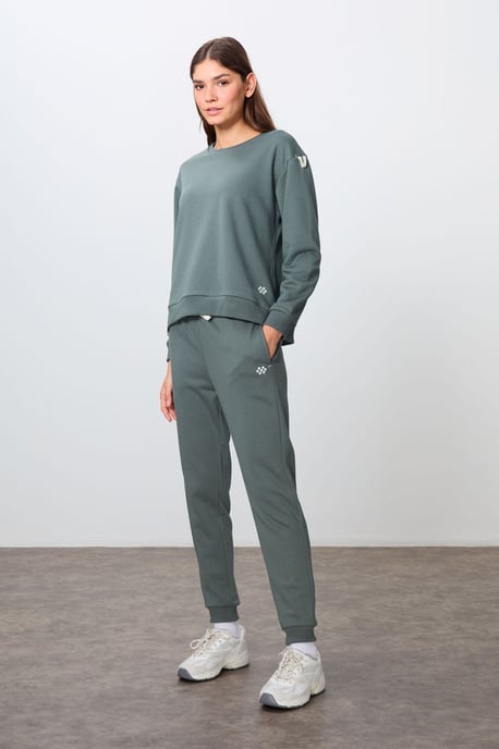 Oversized Katoenen-Polyester Sweatshirt en Broek Set - Image 5