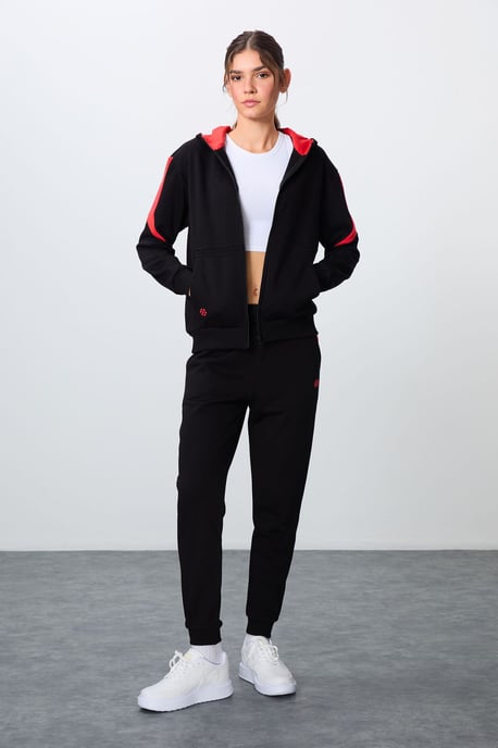 Overmaatse Hoodie Met Ritssluiting en Broek Set - Image 4