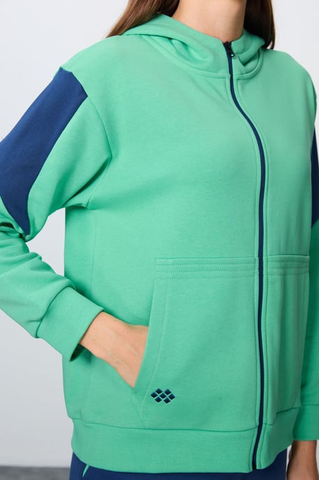 Oversized Hooded Rits Sweatshirt en Broek Set - Image 4