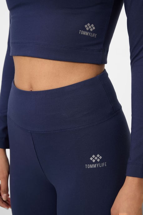Katoenen Elastaan Crop T-Shirt en Leggings Set - Image 3