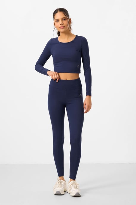 Katoenen Elastaan Crop T-Shirt en Leggings Set - Image 4