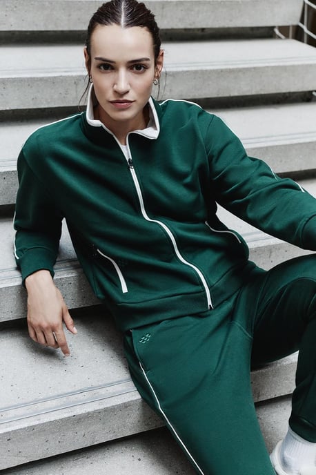 Oversized Ritskraag Sweatshirt en Broekset - Image 1