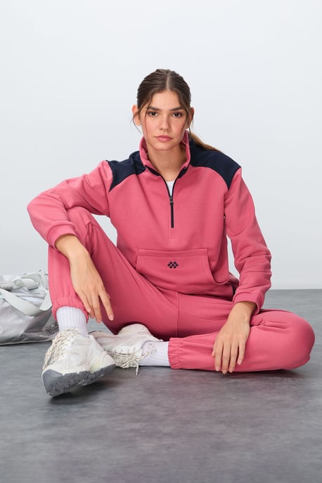 Kleurblok Fleece Trainingspak Set - Image 1