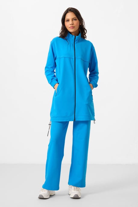Dames Katoenmix Sweatshirt en Brede Pantalon Set - Image 3