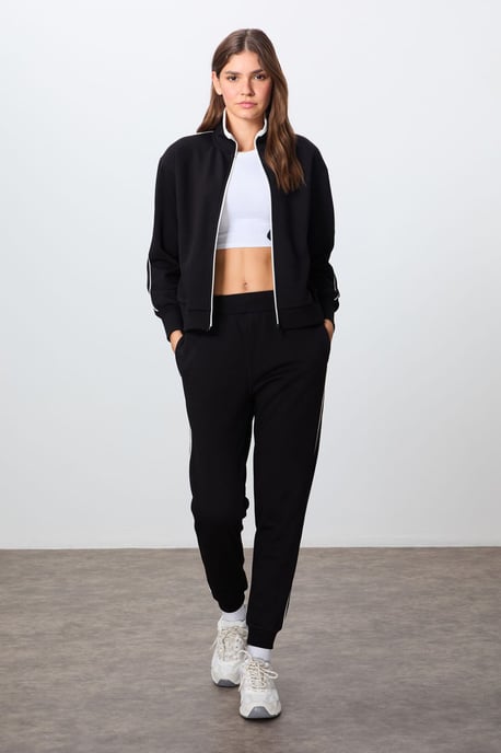 Oversized sweatshirt met ritssluiting en bijpassende broek set - Image 4