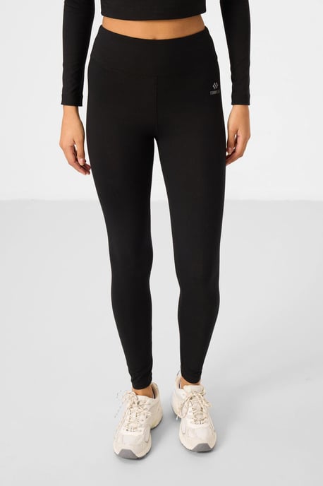 Katoenen Elastan Crop T-shirt en Leggings Set - Image 5