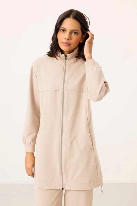 Dames Katoenmix Sweatshirt en Wijde Pantalon Set - Image 5