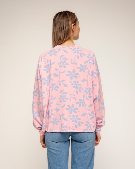 Sweatshirt met lange mouwen en bloemenprint - Image 2
