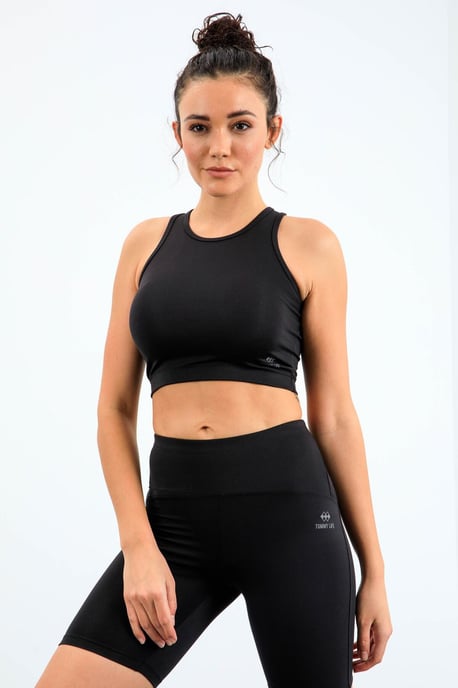 Mouwloos slim-fit actief set met fietsshorts - Image 5
