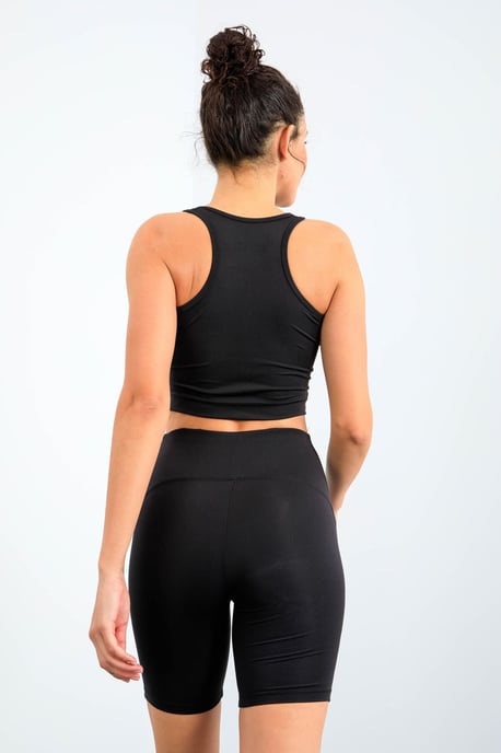 Mouwloos slim-fit actief set met fietsshorts - Image 6